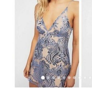 free people sequin slip dress
